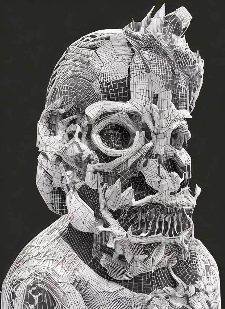 Mario Klingemann, Botto - Sketches of the Human Condition, Fragmentation Period. 2022 November #002