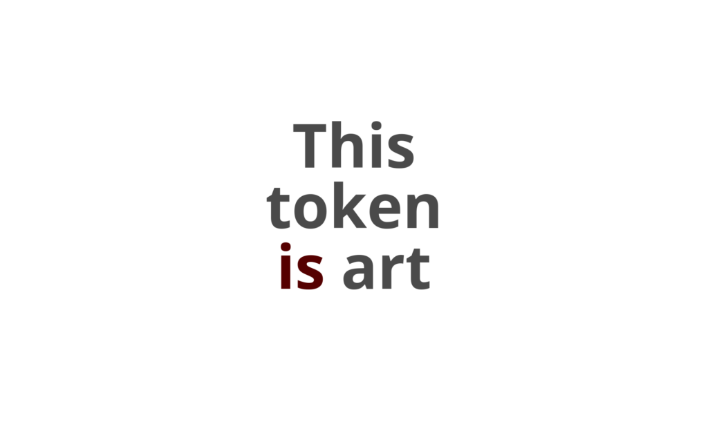 Rhea Myers, Is Art token, This token is art