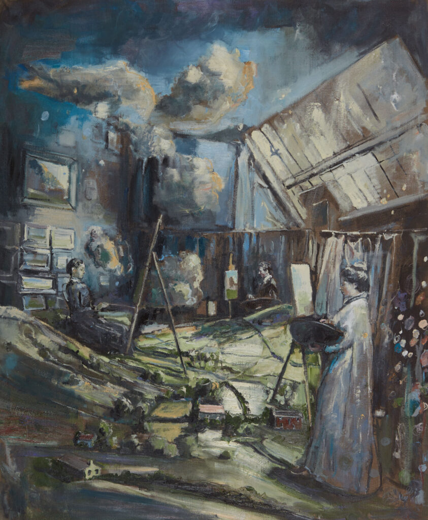 Simone _ucas, Insiders, 2018. 170 x 140 cm, Öl auf Leinwand