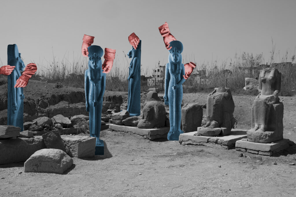 Sara Sallam, A Broken Circle of Sisters, 2024.